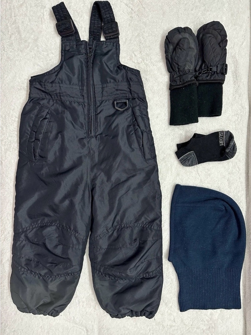 Winter Lot Boys Set Toddler Snow Bib Overalls Size 3-4y Pants,Hat,Gloves